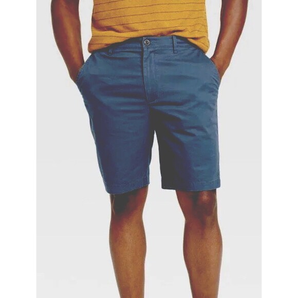 Goodfellow & Co Men's 9" Inseam Linden Flat Front Shorts - BLUE Sz 30 - Picture 1 of 5